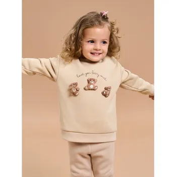 Dívčí mikina Sinsay - Mikina s kulatým výstřihem - béžová - 580GK-02X - 580GK-02X-98