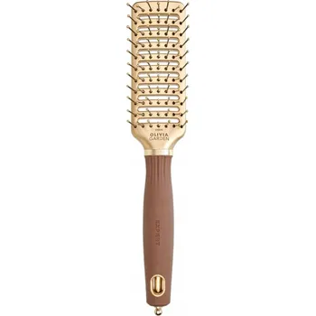 kartáč na vlasy Olivia Garden Expert Style Vent kartáč na vlasy s nylonovými štětinami