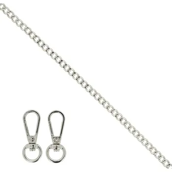 Řetízek Natana stříbrný řetízek a karabinky na kabelku 100 cm