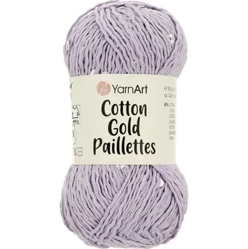 Galanterie Yarnart Cotton Gold Paillettes 7116 levandulová