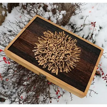 Dárková krabička Kadlus DŘEVĚNÁ KRABIČKA NA VLTAVÍNY, box z dubového dřeva