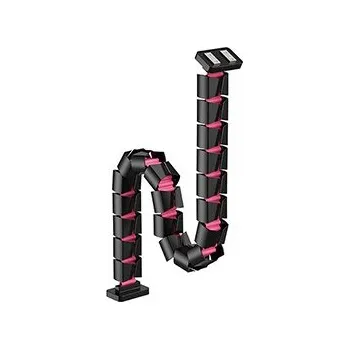 kabelová chránička Organizér kabelů, magnetický husí krk, černo-růžový, 1285mm, pro výškově nastavitelné stoly, Powerton