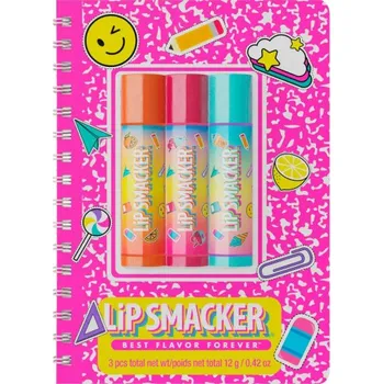 Péče o rty Lip Smacker Spiral&nbsp;Notebook&nbsp;Trio&nbsp;Lip&nbsp;Balm&nbsp;(Pink)​ dárkové balení amerických balzámů na rty
