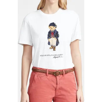 Dámské tričko Dámské bílé triko Ralph Lauren - Velikost L, Barva Bílá 56498 211947944