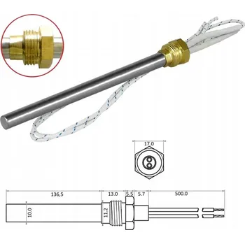 Ocelový zapalovač na pelety do krbu a kamen