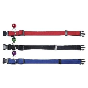 Nylonový obojek s rolničkou a sponou, 1x22-33cm