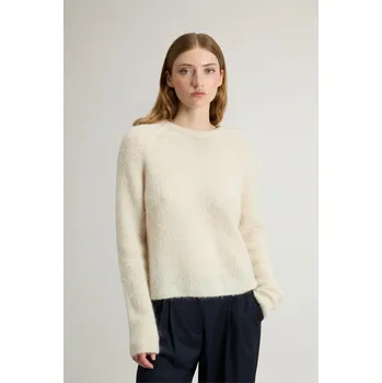 Dámský svetr SVETR WOOLRICH SOFT ALPACA CREWNECK MILKY CREAM