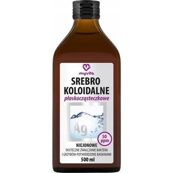 Dezinfekce MyVita, Koloidní Stříbro neiontové 50 ppm, ploché nanočástice, 500 ml