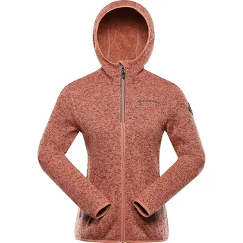 Dámský svetr Dámský hřejivý svetr na zip ALPINE PRO ZEGA 2 oranžová / červená M