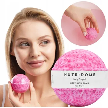 Do koupele koule růžová ŠUMIVÁ červená fruits OVOCNÁ VŮNĚ hydratuje Nutridome