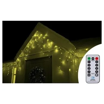 LED krápníky - 22,5m, 500LED, 8 funkcí, ovladač, IP44, teplá bílá