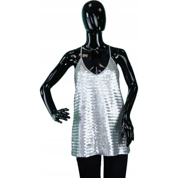 Dámské spodní prádlo Jednoduchý dámský top stříbrný na ramínka velikost 42