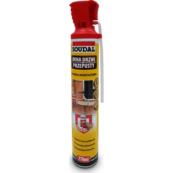 Montážní pěna MONTÁŽNÍ PĚNA S APLIKÁTOREM GENIUS GUN TĚSNÍCÍ 770ml SOUDAL