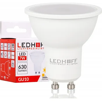 Žárovka LED žárovka Ledhoff GU10 7W teplá bílá 630 lm 3000 K 120°