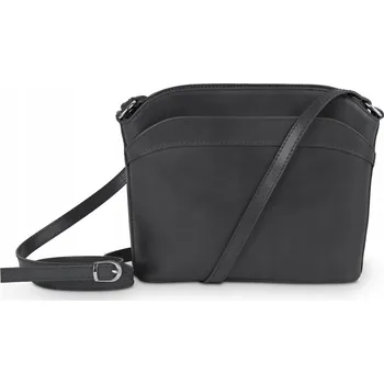 Vera Pelle kabelka z pravé lícové kůže šedá