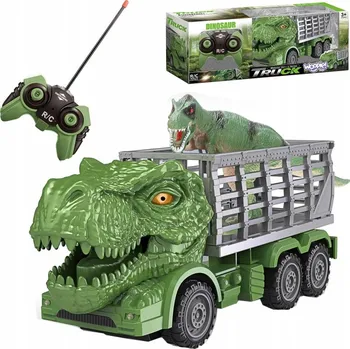 RC model auta WOOPIE Auto na dálkové ovládání RC Dinosaurus Hnědé + Figurka