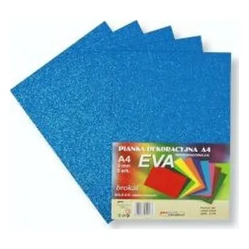 Set školních potřeb Pianka brokatowa A4 Eva niebieska biodegrad. 5szt