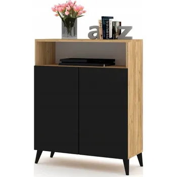 Komoda Komoda Krak Meble 90 x 33,8 x 106 cm dub craft zlatá matná