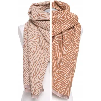 Šála Dámská šála žebrovaná MORAJ oboustranná podzim zima pohodlná velká viskóza žlutá