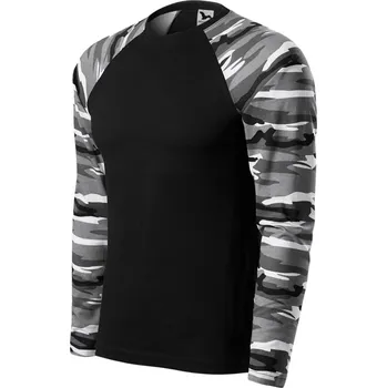 Unisexové tričko CAMOUFLAGE LS, dlouhý rukáv, camouflage gray
