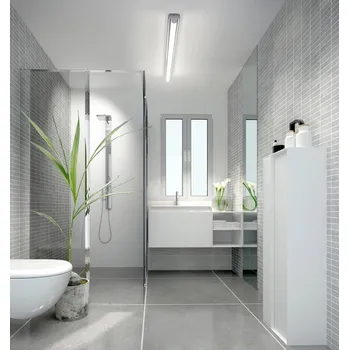 Lampička Helestra LED zrcadlové svítidlo LOOM 2, délka 120 cm, IP44, CCT chrom LED 20 W celkem - Doprava zdarma