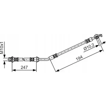 Brzdová hadice Bosch 1 987 481 A25 Brzdová hadice