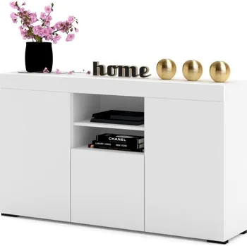 Komoda Komoda Krak Meble 135 x 33,8 x 90 cm, bílá matná