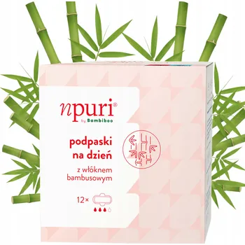 Menstruační vložka Dámské hygienické vložky s křidélky pro den s bambusovým vláknem 12 Ks npuri Bambiboo