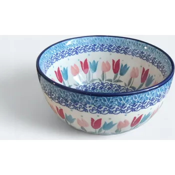 Miska na polévku Tulipány 500 ml deco. 2599 Bolesławiec Keramika