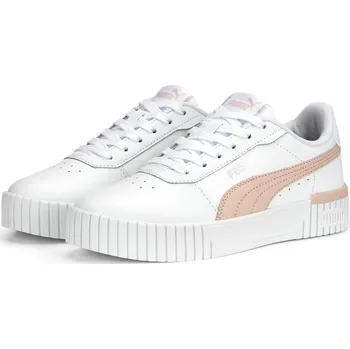 Dětská móda PUMA Dívčí tenisky Carina 2.0 BÍLÁ|RŮŽOVÁ|ŠEDÁ