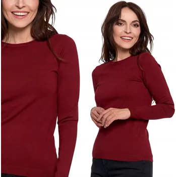 Dámský svetr Jemný, hladký a měkký dámský svetr z viskózy s dlouhým rukávem MORAJ XL