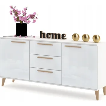 Komoda Komoda Krak Meble 150 x 40 x 76 cm, bílý lesk