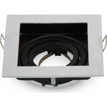 Kulaté Stropní Svítidlo V-TAC Hliníkové GU10 Čtverec Bílé/Černé VT-781