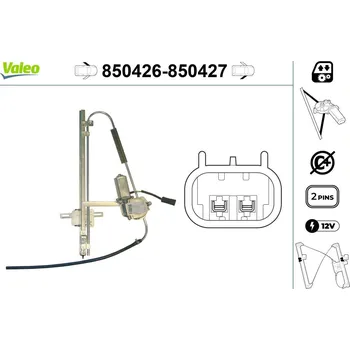 Stahovačka okna Zvedací zařízení oken VALEO 850426