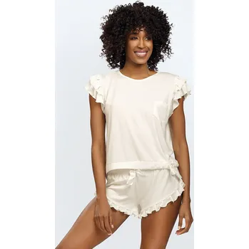 Dámská erotická košilka Pyžamo Dkaren Lulu Barva: Smetanová, Velikost: S