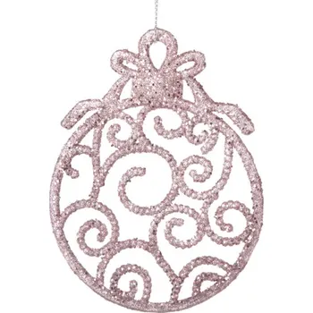 Vánoční ozdoba Vánoční závěs Ozdoba růžová