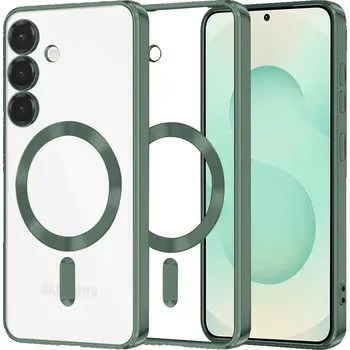 Pouzdro na mobilní telefon Kryt Samsung Galaxy S25 Plus Techsuit Luxury Crystal MagSafe - tmavě zelený