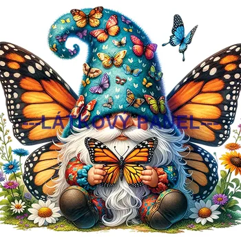 Látkový panel - Skřítek motýlkový - AVS-017 Velikost: 15x15cm, Materiál: Kočárkovina