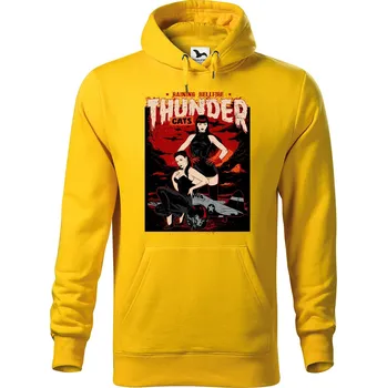 Pánská mikina DOBRÝ TRIKO Pánská mikina s potiskem Thunder cats Velikost pánské mikiny: M, Barva: Žlutá