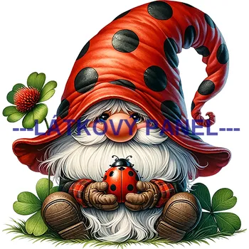 Látkový panel - Skřítek beruškový - AVS-010 Velikost: 15x15cm, Materiál: Mikroplyš