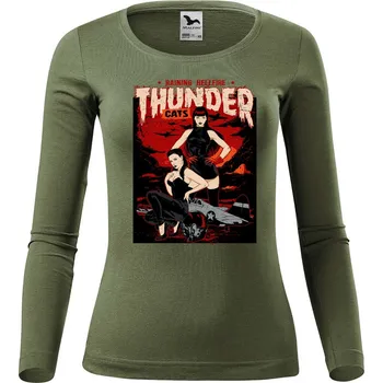 DOBRÝ TRIKO Dámské bavlněné triko Thunder cats Velikost: XL, Barva: Khaki