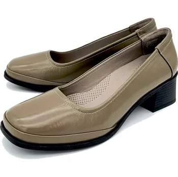 Dámské lodičky Dámské kožené lodičky Olivia P046 5403 khaki Barva: khaki, Velikost: 38