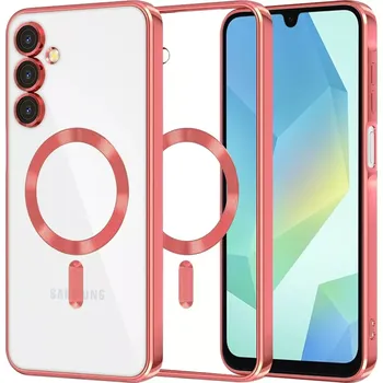 Pouzdro na mobilní telefon Kryt Samsung Galaxy A16 4G/5G Techsuit Luxury Crystal MagSafe - červený