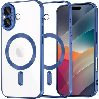 Pouzdro na mobilní telefon Kryt iPhone 17 Techsuit Luxury Crystal MagSafe - tmavě modrý