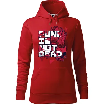 Dámská mikina DOBRÝ TRIKO Dámská mikina s potiskem Punk Velikost dámské mikiny: M, Barva: Červená