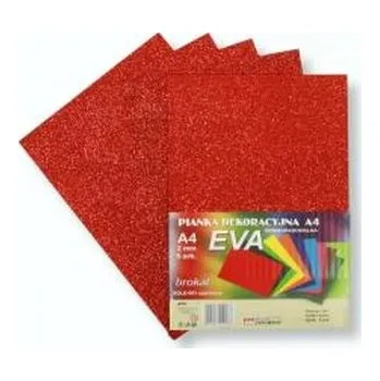 Set školních potřeb Pianka brokatowa A4 Eva czerwona biodegrad. 5szt