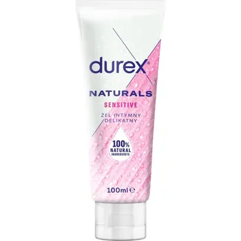 Lubrikační gel Durex Naturals Sensitive 100 ml, lubrikant na vodní bázi pro citlivou pokožku
