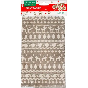 Vánoční dekorace Tkanina béžová Sobi