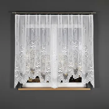 Záclona Dekorační oblouková krátká záclona na žabky ADELA 160 bílá 300x160 cm MyBestHome