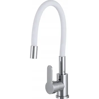 Vodovodní baterie Kuchyňská baterie stojánková Gamma Flex bílá, stříbrná